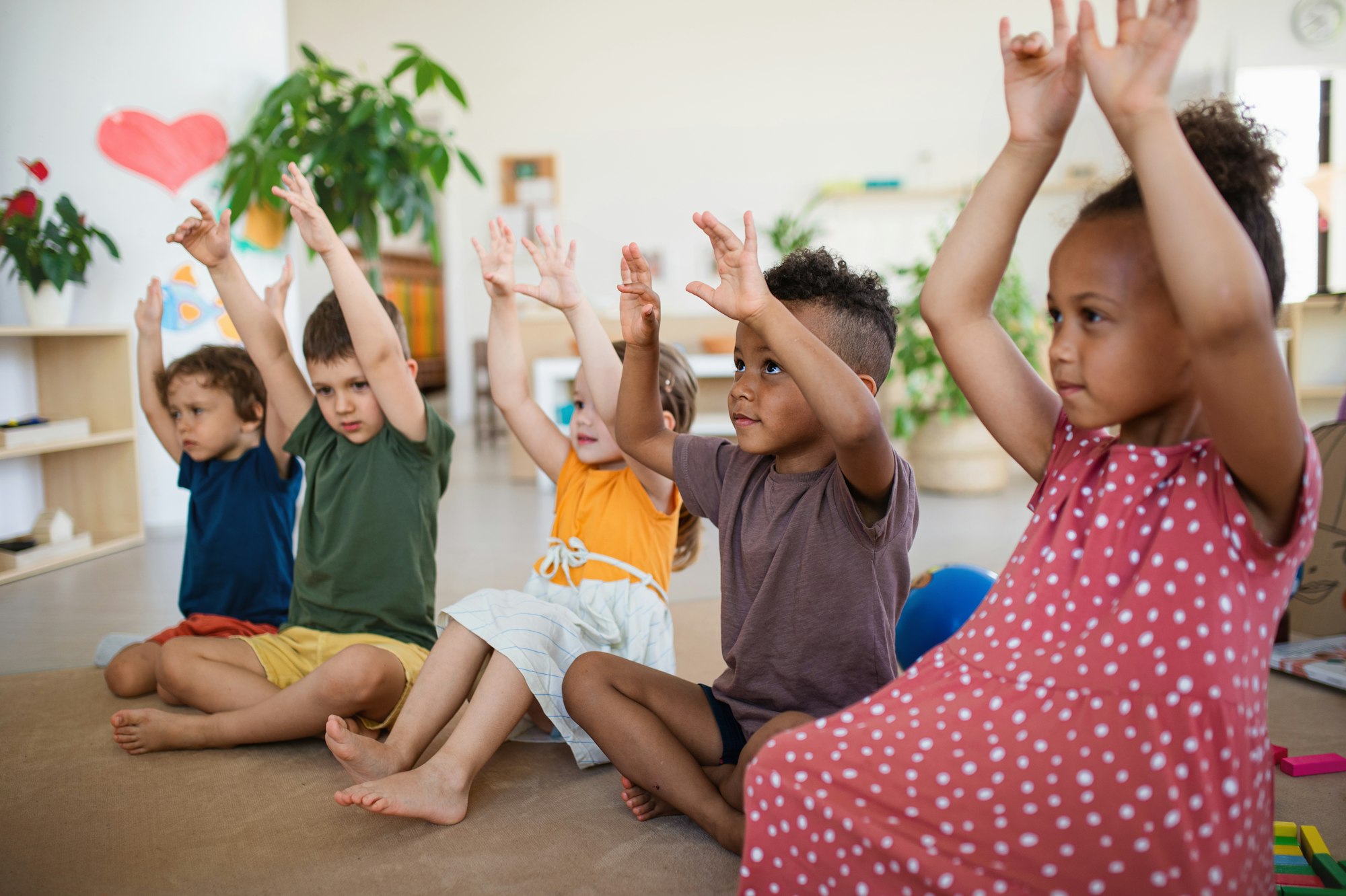 Group of young children